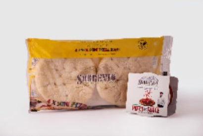 A package of Sorrento Stonebaked 4 mini pizza base ambient and easy to bake